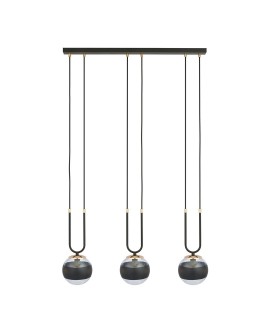 LAMPA WISZĄCA GLAM 3 CZARNA STRIPE EMIBIG