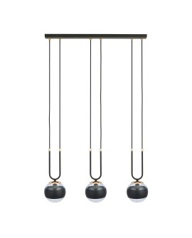 LAMPA WISZĄCA GLAM 3 CZARNA STRIPE EMIBIG