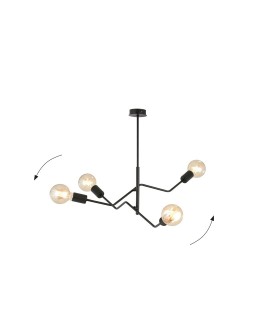 LAMPA SUFITOWA FRIX 4-PUNKTOWA CZARNA EMIBIG