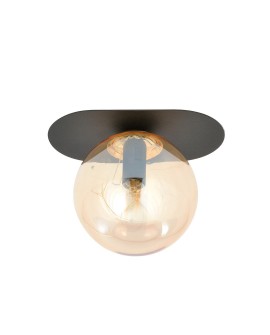 LAMPA SUFITOWA PLAZA 1 CZARNA/MIODOWA EMIBIG