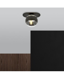 LAMPA SUFITOWA PLAZA 1 CZARNA/STRIPE EMIBIG