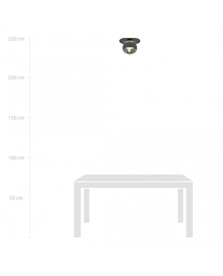 LAMPA SUFITOWA PLAZA 1 CZARNA/STRIPE EMIBIG