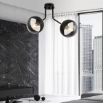 LAMPA SUFITOWA NOVA 2-PUNKTOWA CZARNA/STRIPE EMIBIG