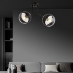 LAMPA SUFITOWA NOVA 2-PUNKTOWA CZARNA/STRIPE EMIBIG