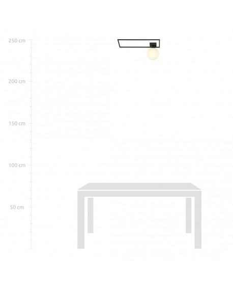LAMPA SUFITOWA IMAGO 1A CZARNA/BIAŁA KULA EMIBIG