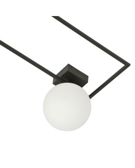 LAMPA SUFITOWA IMAGO 1A CZARNA/BIAŁA KULA EMIBIG