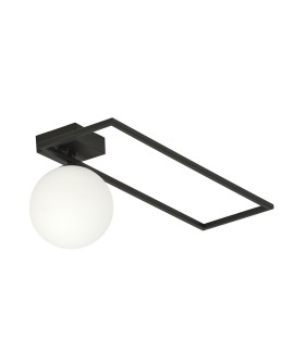 LAMPA SUFITOWA IMAGO 1B CZARNA/BIAŁA KULA EMIBIG