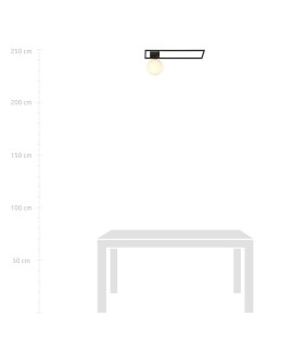 LAMPA SUFITOWA IMAGO 1B CZARNA/BIAŁA KULA EMIBIG