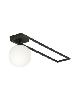 LAMPA SUFITOWA IMAGO 1C CZARNA/BIAŁA KULA EMIBIG