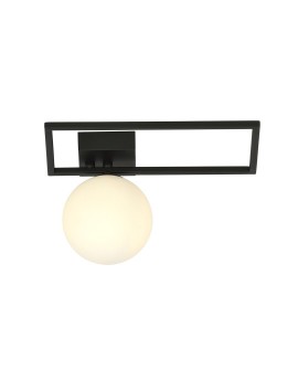 LAMPA SUFITOWA IMAGO 1D CZARNA/BIAŁA KULA EMIBIG