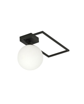 LAMPA SUFITOWA IMAGO 1D CZARNA/BIAŁA KULA EMIBIG