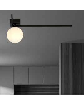 LAMPA SUFITOWA IMAGO 1F CZARNA/BIAŁA KULA EMIBIG