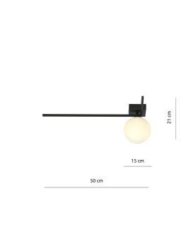 LAMPA SUFITOWA IMAGO 1F CZARNA/BIAŁA KULA EMIBIG