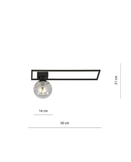 LAMPA SUFITOWA IMAGO 1B CZARNA/GRAFITOWA EMIBIG