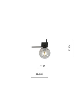 LAMPA SUFITOWA IMAGO 1G CZARNA/GRAFITOWA EMIBIG