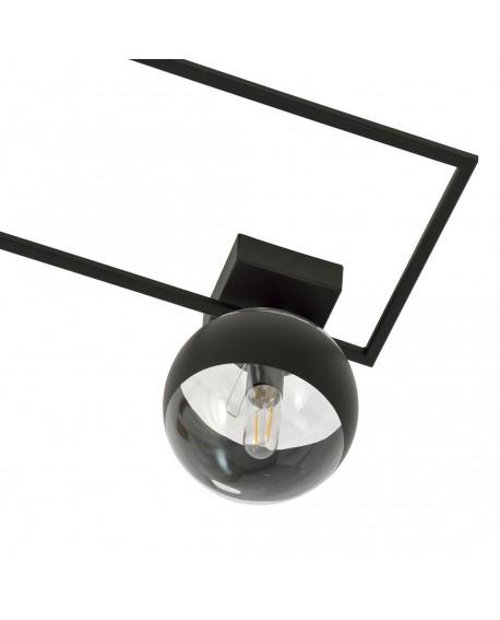 LAMPA SUFITOWA IMAGO 1A CZARNA/STRIPE EMIBIG