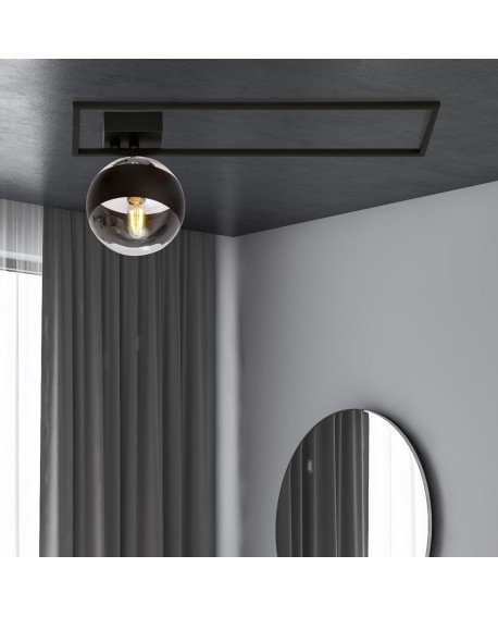 LAMPA SUFITOWA IMAGO 1B CZARNA/STRIPE EMIBIG