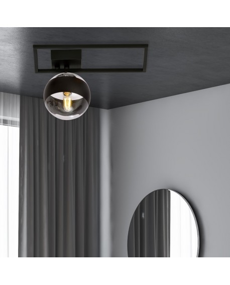 LAMPA SUFITOWA IMAGO 1D CZARNA/STRIPE EMIBIG