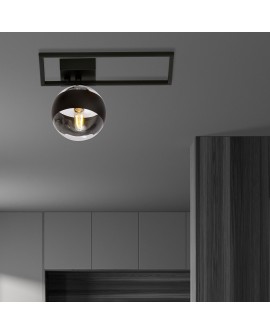 LAMPA SUFITOWA IMAGO 1D CZARNA/STRIPE EMIBIG