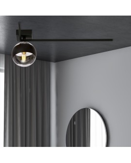 LAMPA SUFITOWA IMAGO 1F CZARNA/STRIPE EMIBIG