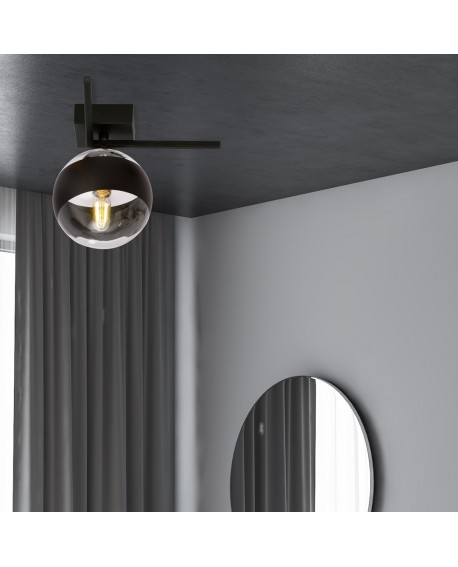 LAMPA SUFITOWA IMAGO 1G CZARNA/STRIPE EMIBIG