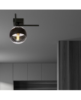 LAMPA SUFITOWA IMAGO 1G CZARNA/STRIPE EMIBIG