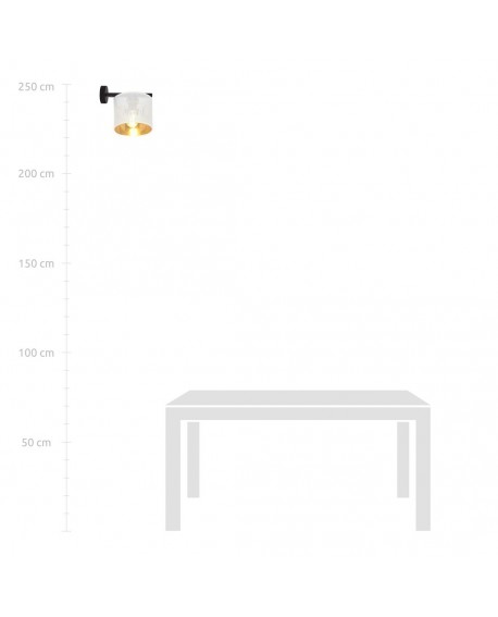 KINKIET LAMPA ŚCIENNA JORDAN K1 BIAŁA/ZŁOTA EMIBIG