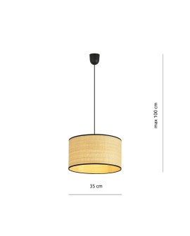 LAMPA WISZĄCA ASTON 1 RATTAN EMIBIG