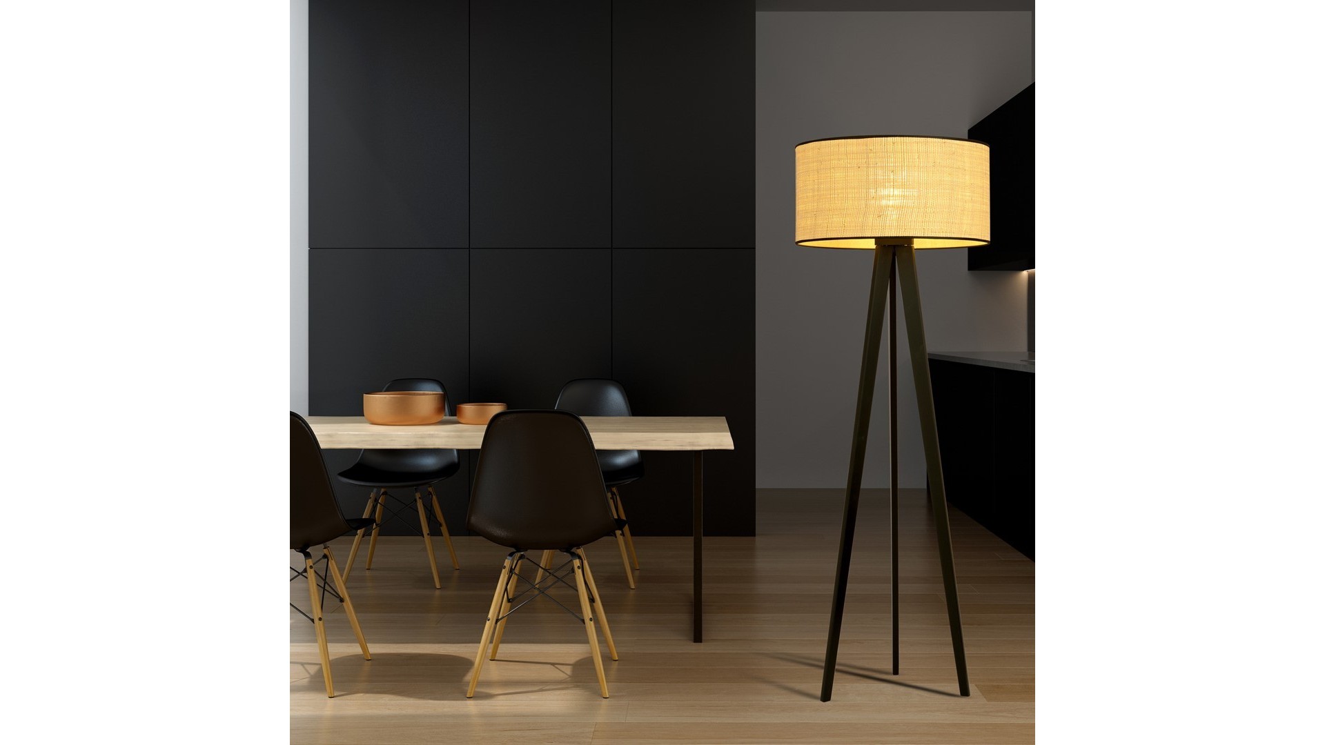 LAMPA PODŁOGOWA STOJĄCA ASTON LP1 RATTANOWA EMIBIG