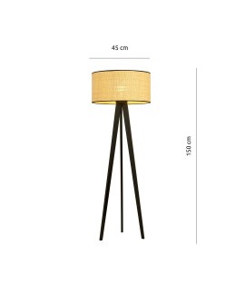 LAMPA PODŁOGOWA STOJĄCA ASTON LP1 RATTANOWA EMIBIG