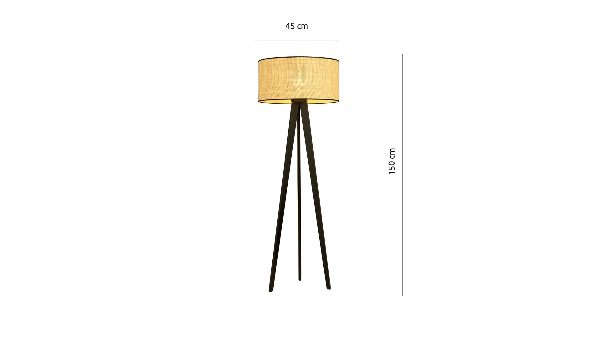 LAMPA PODŁOGOWA STOJĄCA ASTON LP1 RATTANOWA EMIBIG