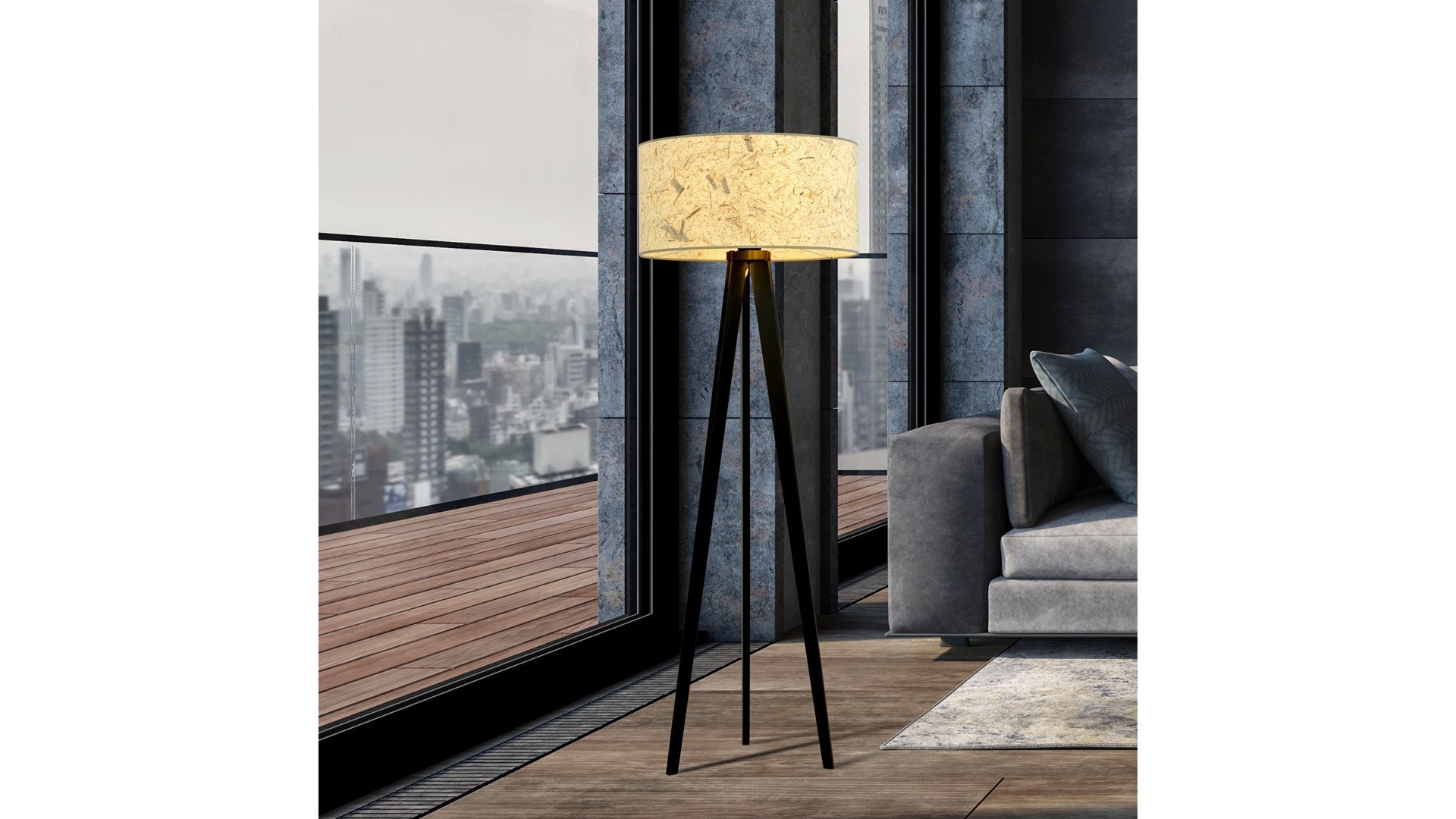 LAMPA PODŁOGOWA STOJĄCA ASTON LP1 KORKOWA EMIBIG