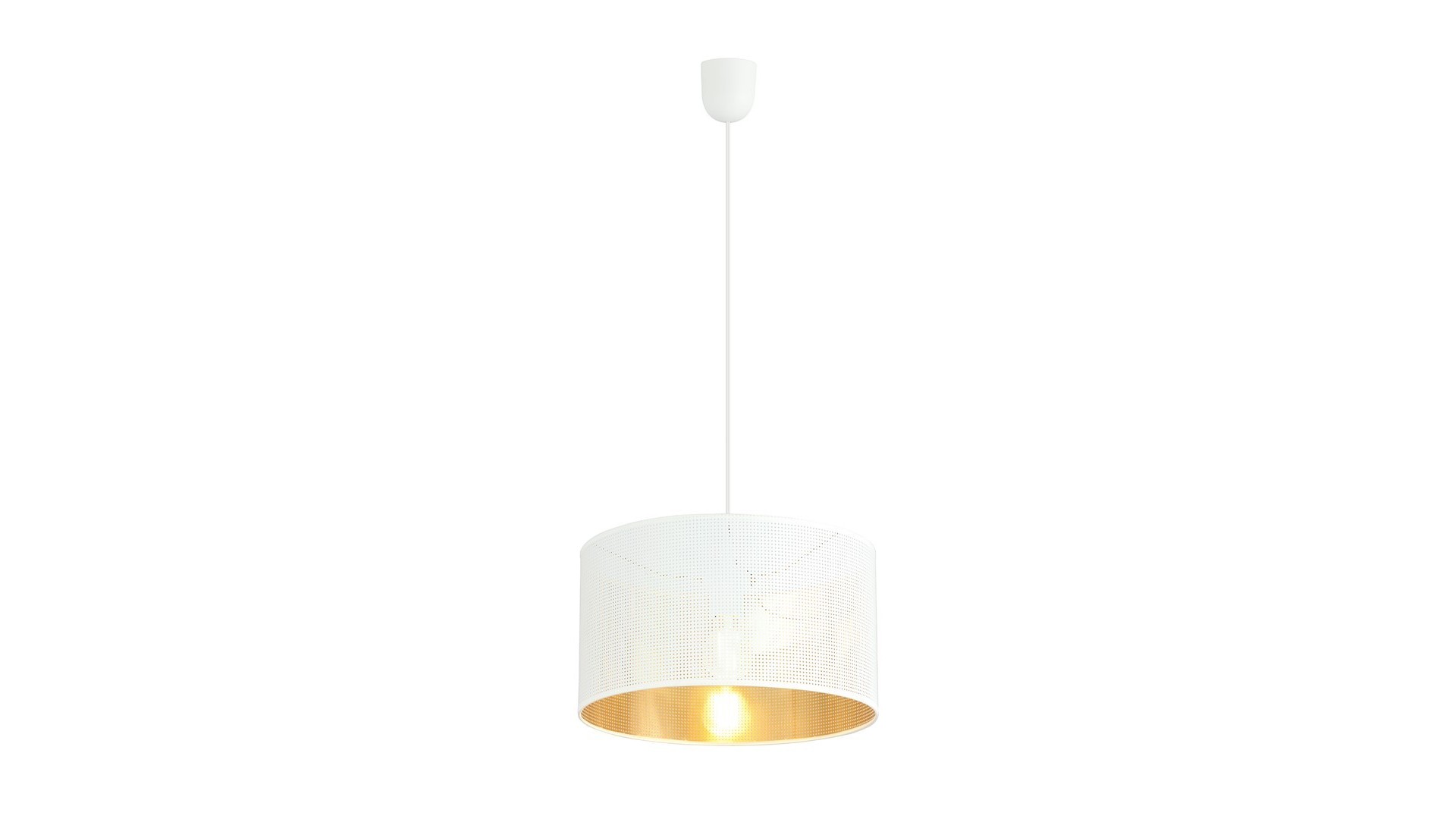 LAMPA WISZĄCA ASTON 1 BIAŁA ZŁOTA EMIBIG