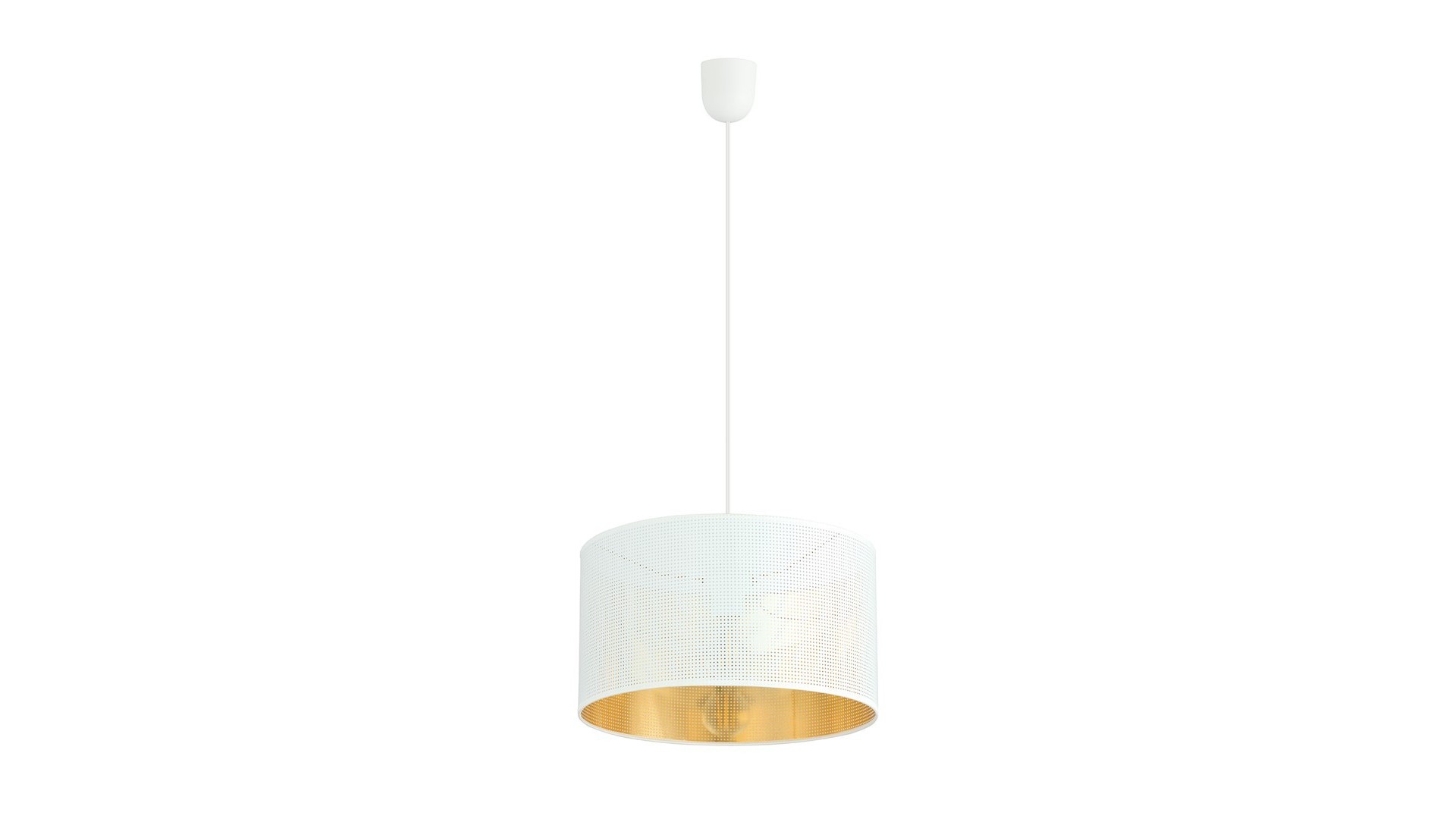 LAMPA WISZĄCA ASTON 1 BIAŁA ZŁOTA EMIBIG