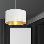 LAMPA WISZĄCA ASTON 1 BIAŁA ZŁOTA EMIBIG