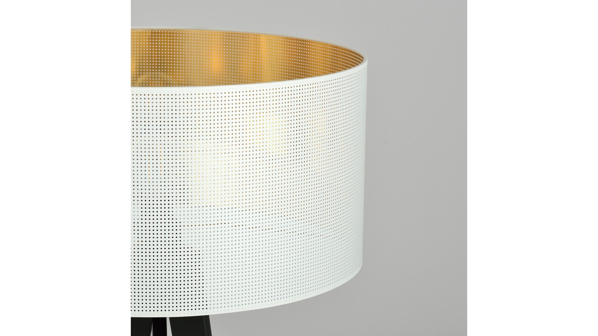 LAMPA PODŁOGOWA STOJĄCA ASTON LP1 BIAŁA/ZŁOTA EMIBIG