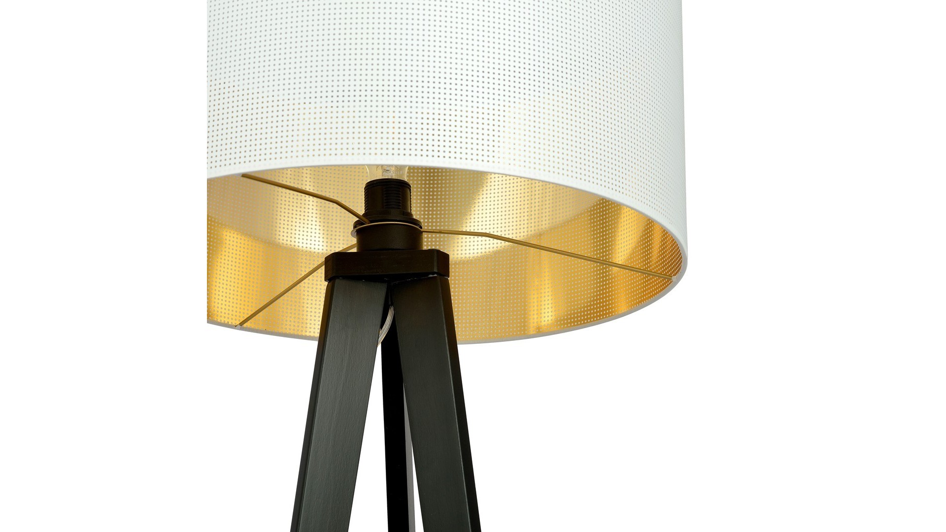 LAMPA PODŁOGOWA STOJĄCA ASTON LP1 BIAŁA/ZŁOTA EMIBIG