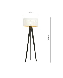 LAMPA PODŁOGOWA STOJĄCA ASTON LP1 BIAŁA/ZŁOTA EMIBIG