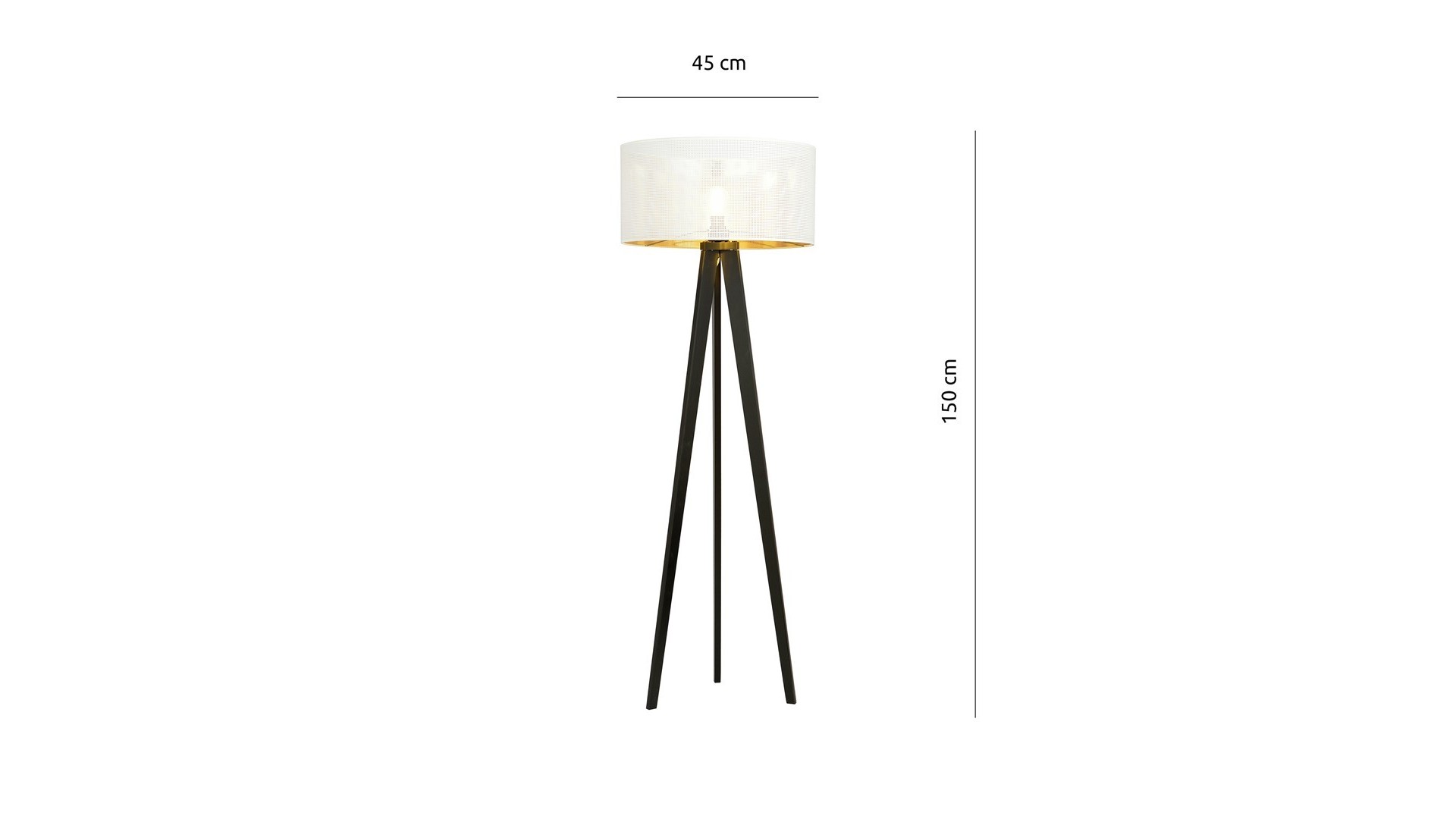 LAMPA PODŁOGOWA STOJĄCA ASTON LP1 BIAŁA/ZŁOTA EMIBIG