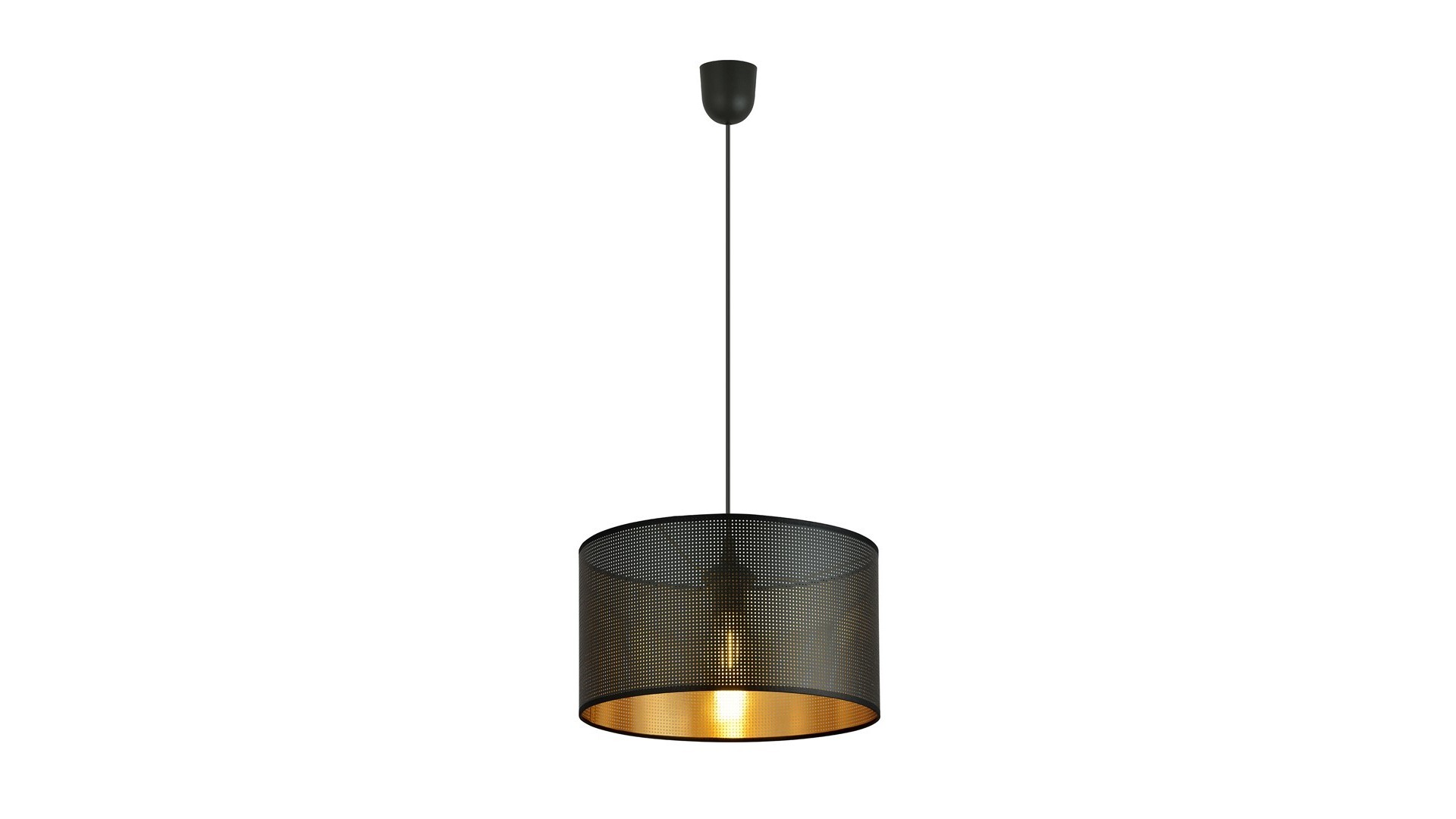 LAMPA WISZĄCA ASTON 1 CZARNA ZŁOTA EMIBIG
