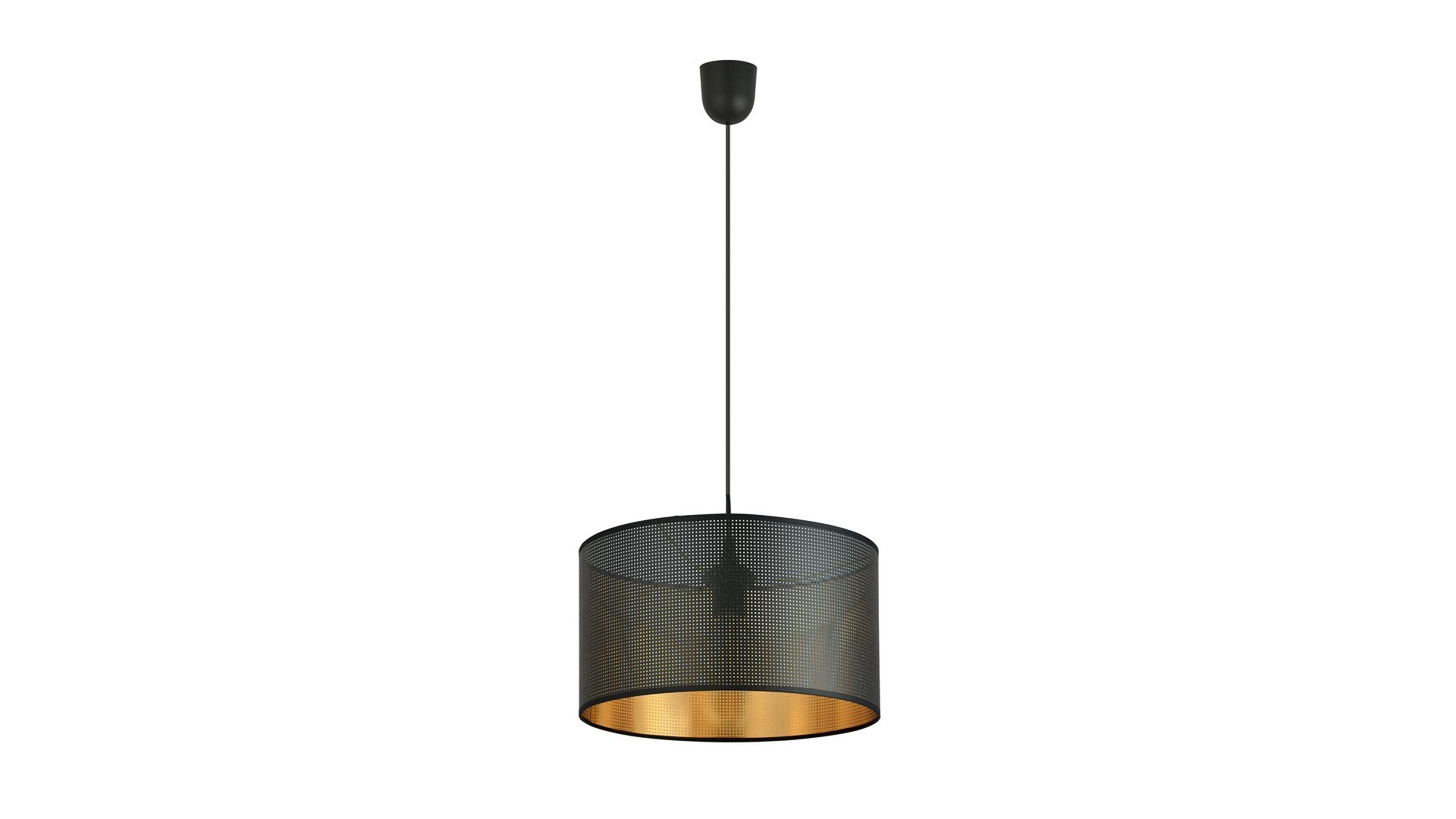 LAMPA WISZĄCA ASTON 1 CZARNA ZŁOTA EMIBIG