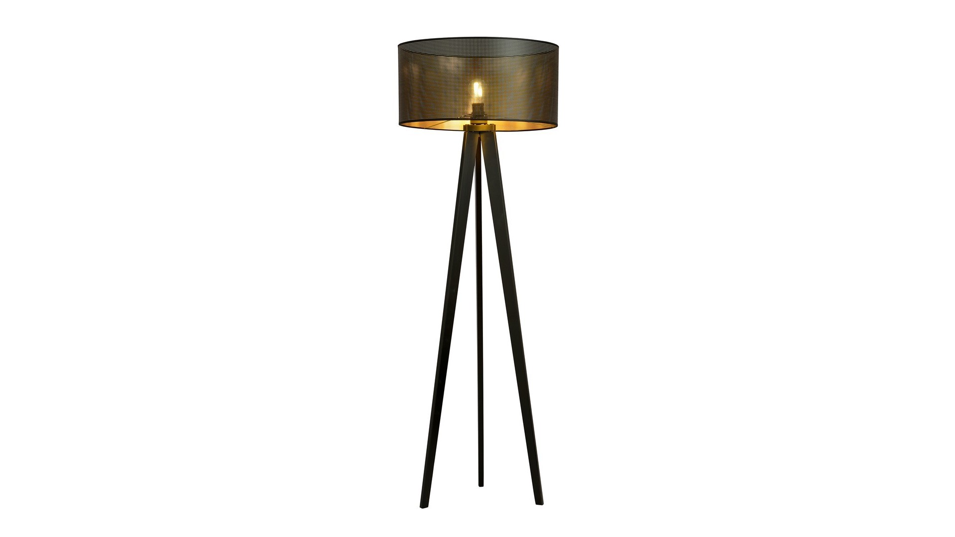 LAMPA PODŁOGOWA STOJĄCA ASTON LP1 CZARNA/ZŁOTA EMIBIG