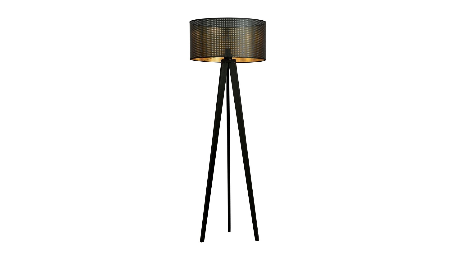 LAMPA PODŁOGOWA STOJĄCA ASTON LP1 CZARNA/ZŁOTA EMIBIG