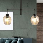 LAMPA SUFITOWA LUKKA 2-PUNKTOWA CZARNA/BURSZTYNOWA EMIBIG