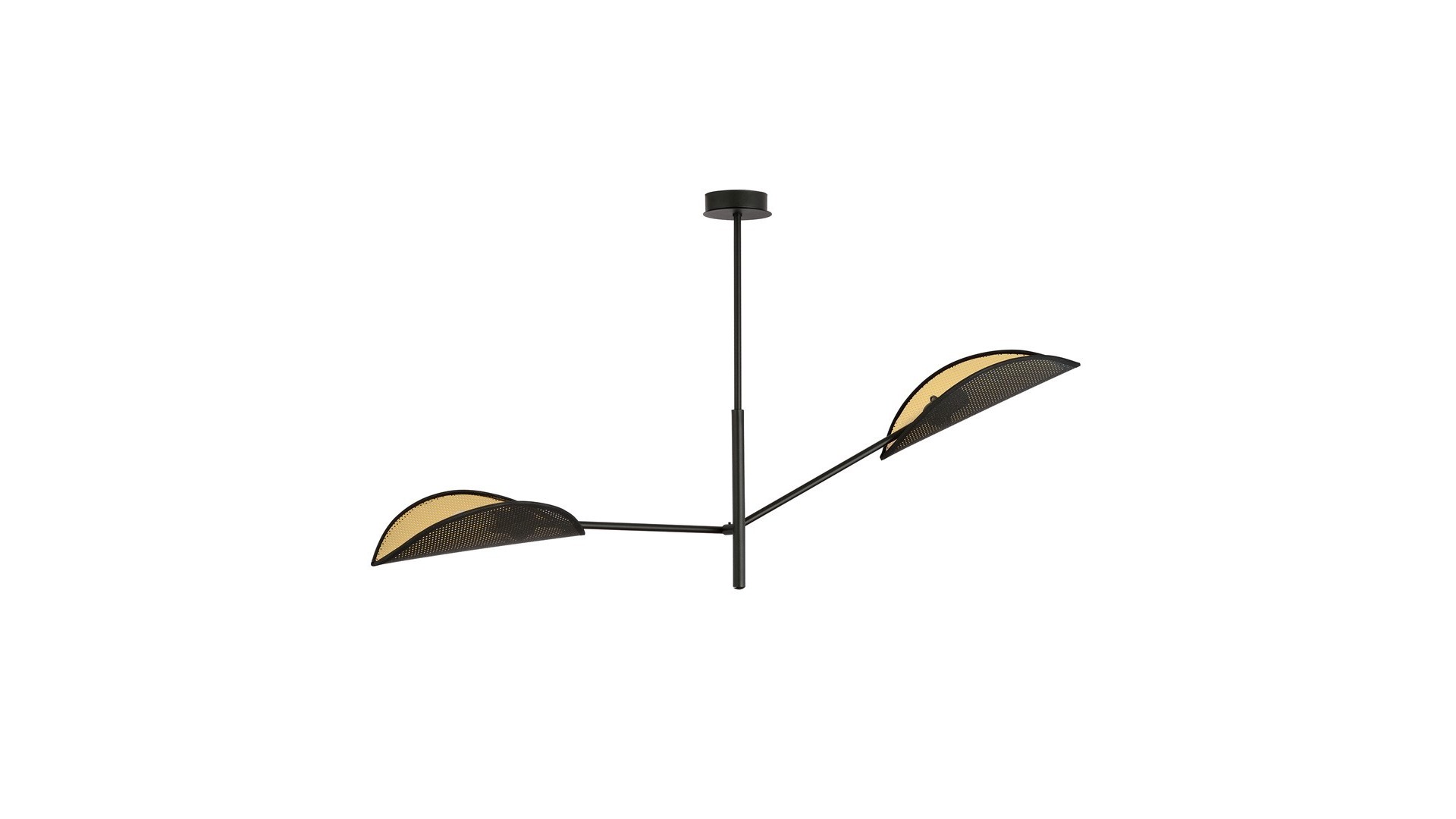 LAMPA SUFITOWA VENE 2-PUNKTOWA CZARNA/ZŁOTA EMIBIG