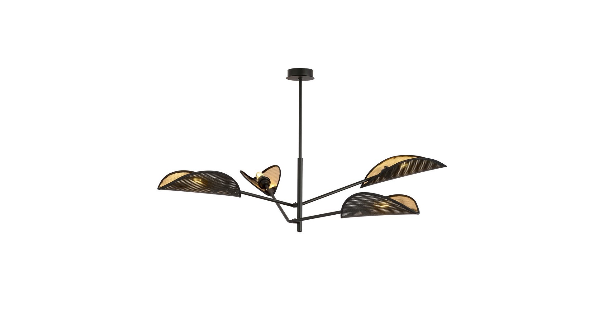 LAMPA SUFITOWA VENE 4-PUNKTOWA CZARNA/ZŁOTA EMIBIG