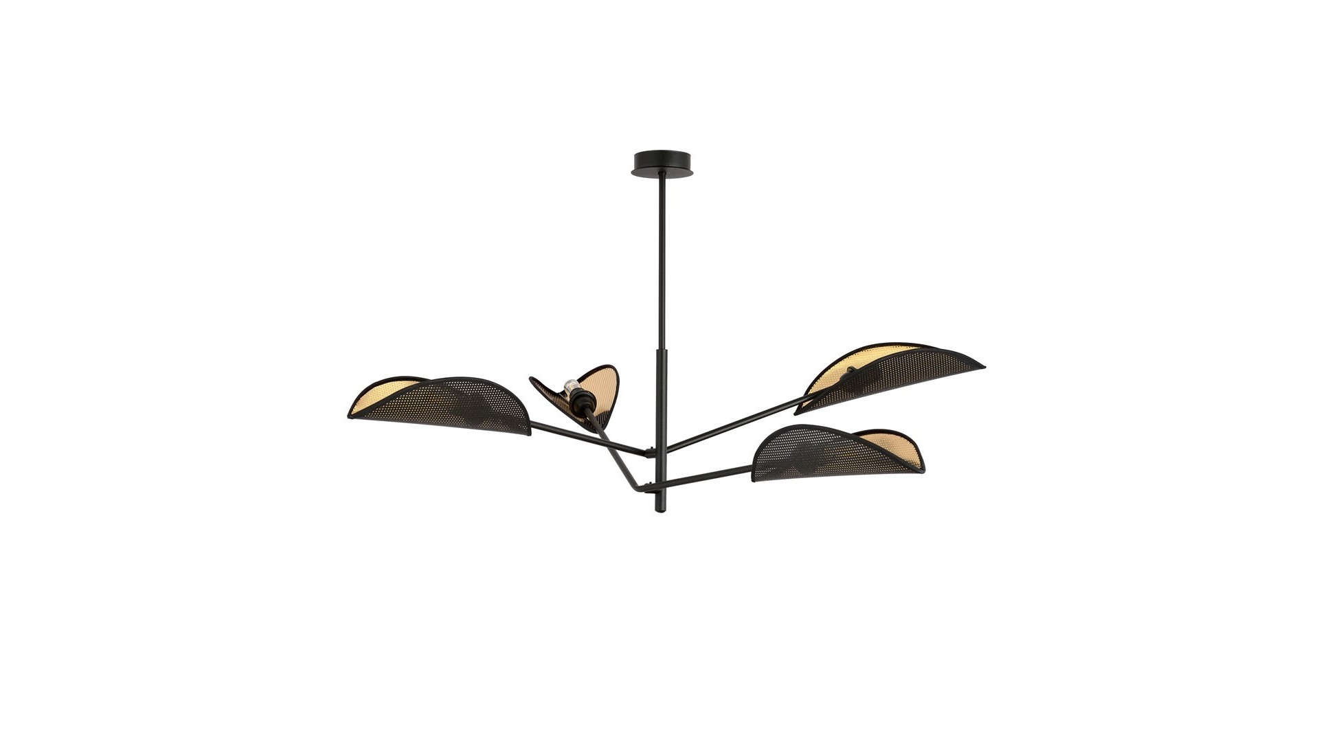LAMPA SUFITOWA VENE 4-PUNKTOWA CZARNA/ZŁOTA EMIBIG
