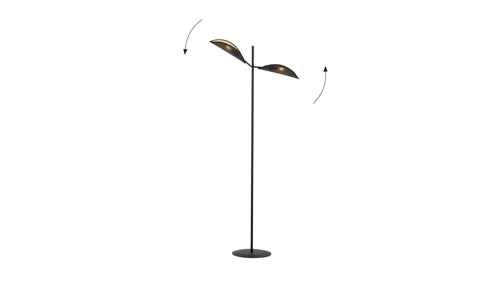 LAMPA PODŁOGOWA STOJĄCA VENE LP2 CZARNA/ZŁOTA EMIBIG
