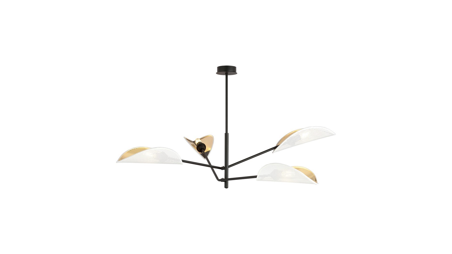 LAMPA SUFITOWA VENE 4-PUNKTOWA BIAŁA/ZŁOTA EMIBIG