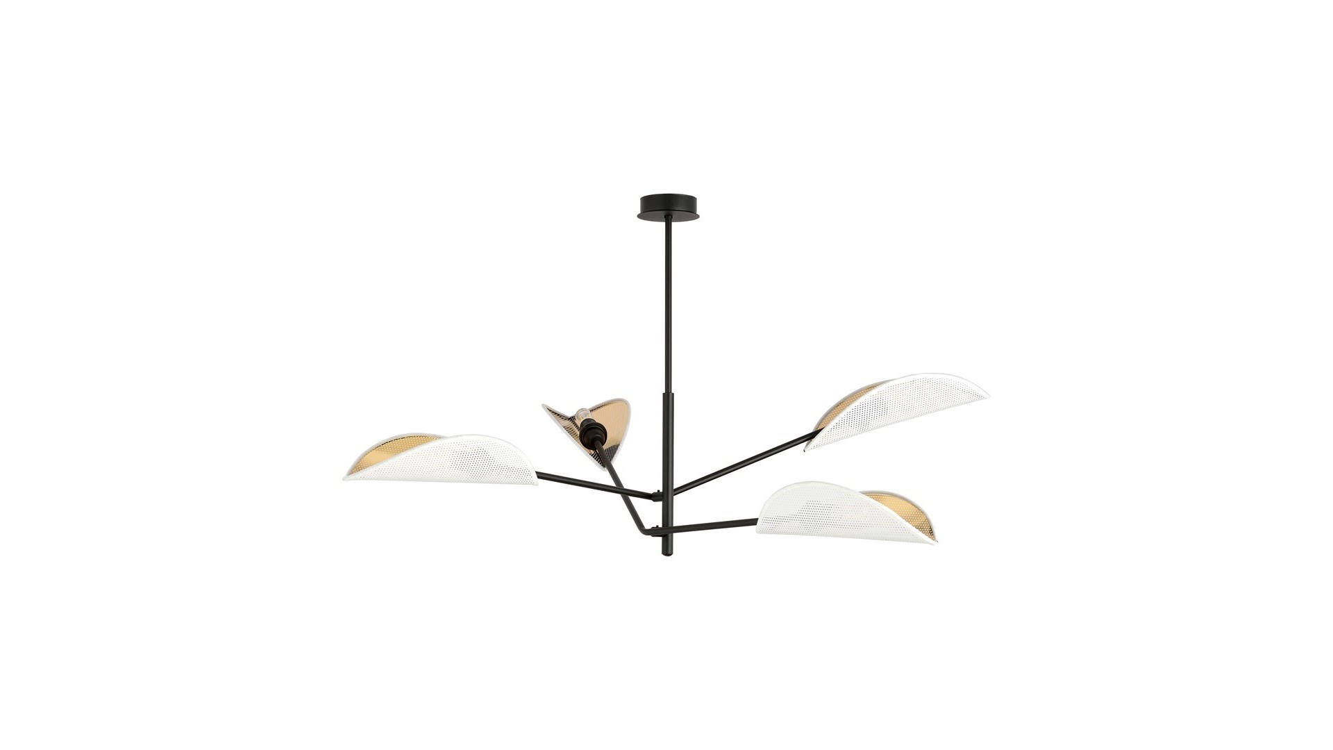 LAMPA SUFITOWA VENE 4-PUNKTOWA BIAŁA/ZŁOTA EMIBIG